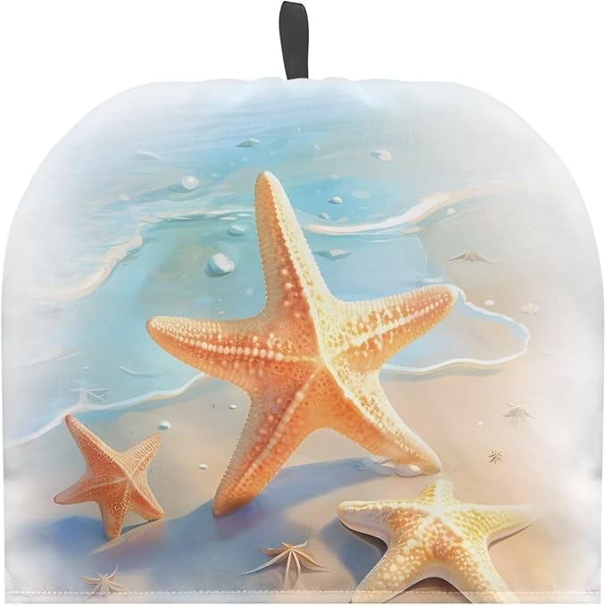 Beachside Starfish Conch Print Tea Cosy for Teapots, Keep Warm, Durable, Fits Most Teapots