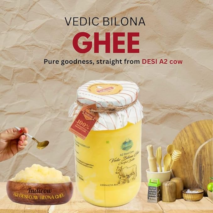 Indicow Farms A2 Cow Ghee (A2 Cow (Sahiwal), 500ml)