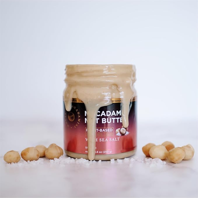 House of Macadamias Macadamia Nut Butter with Sea Salt - 8.8oz - No Added Sugar, No Palm Oil, Plant-based, No Artificial Ingredients