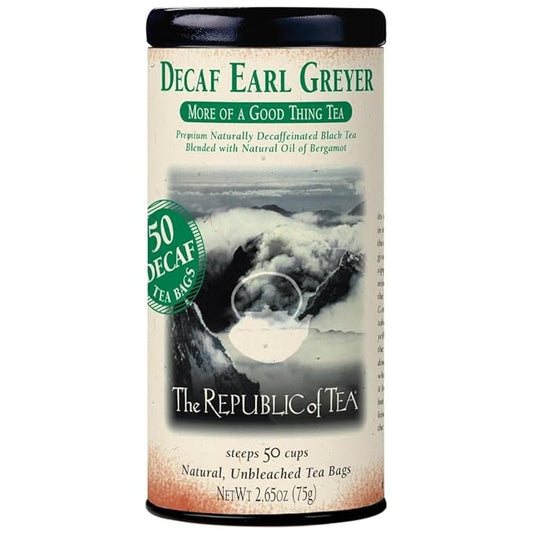 The Republic of Tea - Earl Greyer Decaf Tea, 50 Count