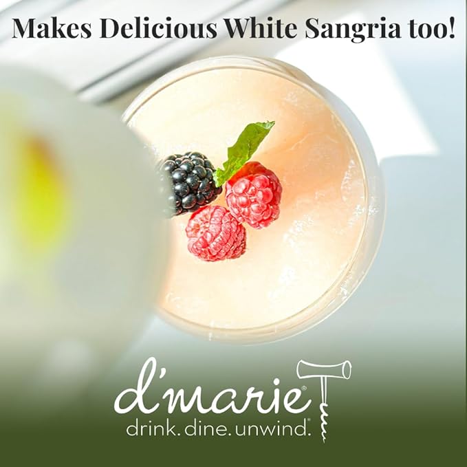 Frozen Cocktail Drink Mix Sangria - Makes 10 Wine Slushies - Drink Powder Pouches for Alcohol - All Natural Low Sugar Mixer, No Blender Needed