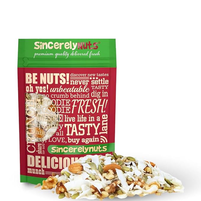 Sincerely Nuts Ultimate Nutrition Keto Trail Mix (2 LB)- Pumpkin Seeds, Coconut, Sunflower Seeds, Almonds, Walnuts- Gluten-Free Food, Vegan, and Kosher -Snack for Keto Diet