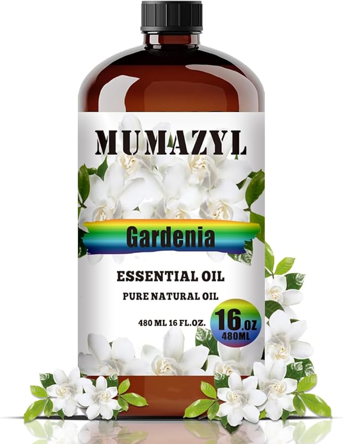 Gardenia Essential Oil, Gardenia Oil 16 Fl Oz 480ML for Diffuser Humidifier Yoga Cleaning DIY Candle Soap Making Essential Oils