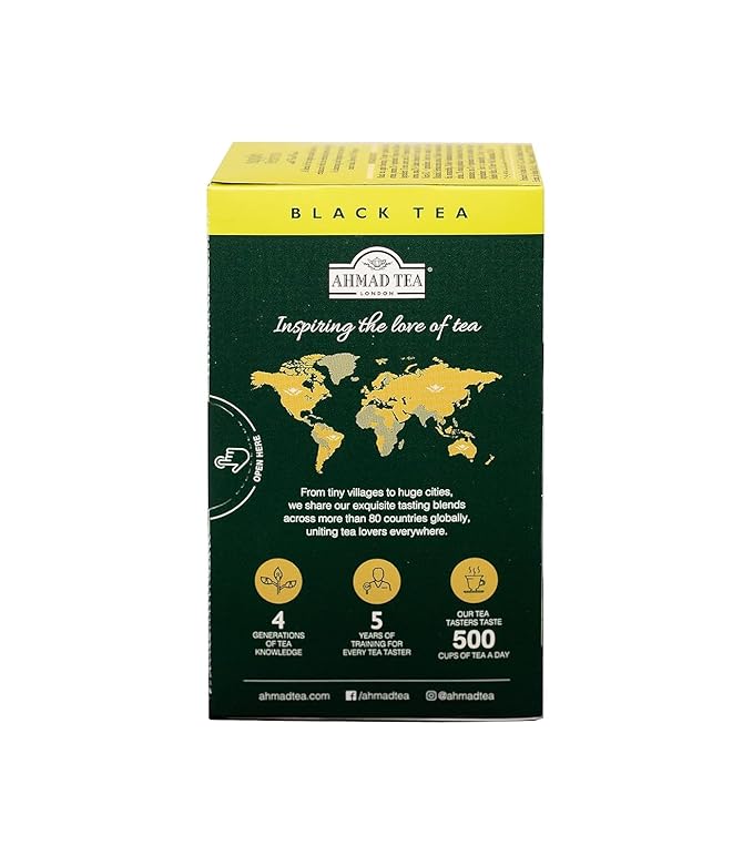 Ahmad Tea Black Tea, Apple Refresh Teabags, 20 ct (Pack of 1) - Caffeinated & Sugar-Free