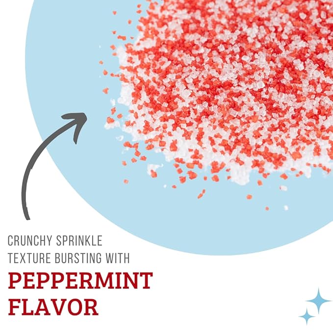 Sweets Indeed Sprinkles, Edible Sprinkle Sugar Mix, Perfect for Cake Decorations, Baking, Ice Cream, Cookies, Cupcake Topper (Peppermint Sugar)