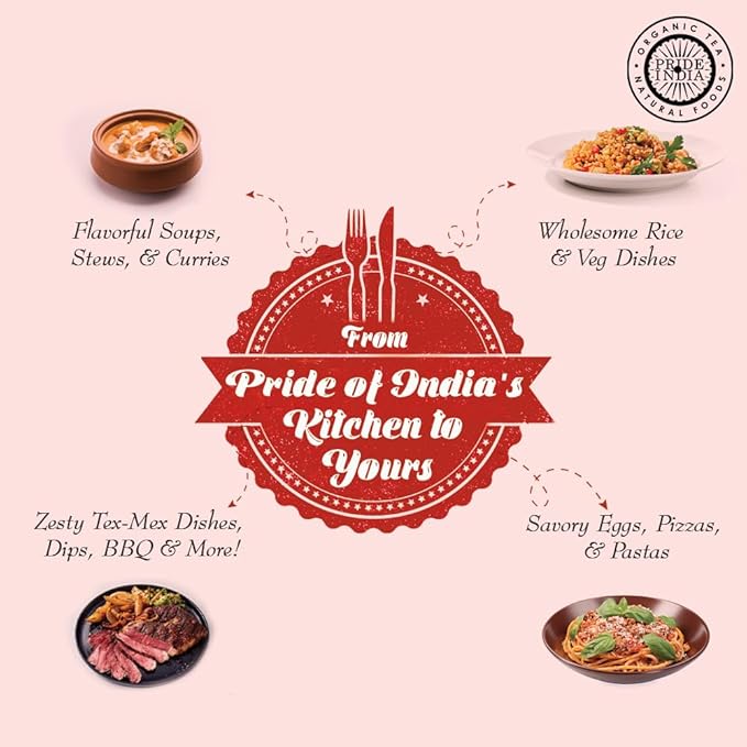 Pride of India | Red Chili Flakes 1.27 oz (36 gm) Small Dual Sifter Jar | Gourmet Spice, Culinary Must Have | Pleasant Heat, Distinct Flavor & Aroma | Sprinkle onto Pizza, Pasta, Pork, Flatbread | Easy to Store | Vegan, Non-Bioengineered