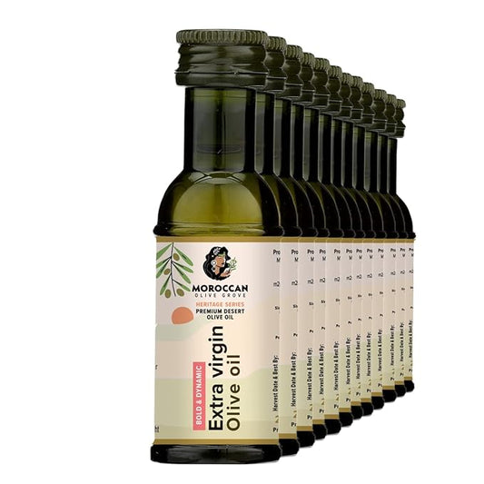 MOROCCAN OLIVE GROVE - Bold & Dynamic - Premium Desert Extra Virgin Cold Extracted Olive Oil, 100%