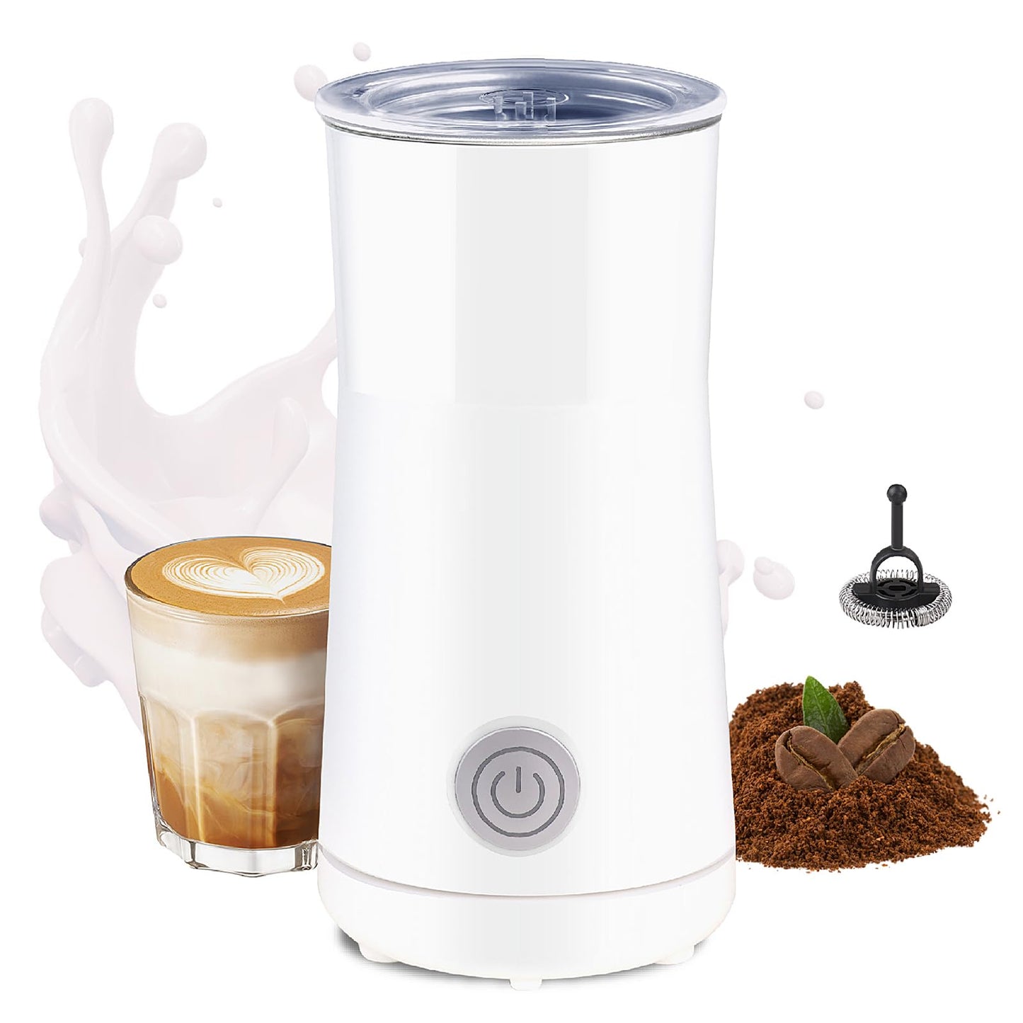 Seydere Simple Milk Frother, 2 in 1 Milk Steamer and Frother, Electric Milk Steamer, Milk Warmer