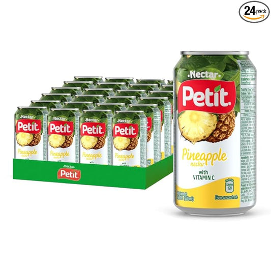 Petit Pineapple Nectar, 330 ml Cans (Pack of 24) ??Refreshing Tropical Fruit Juice Beverage