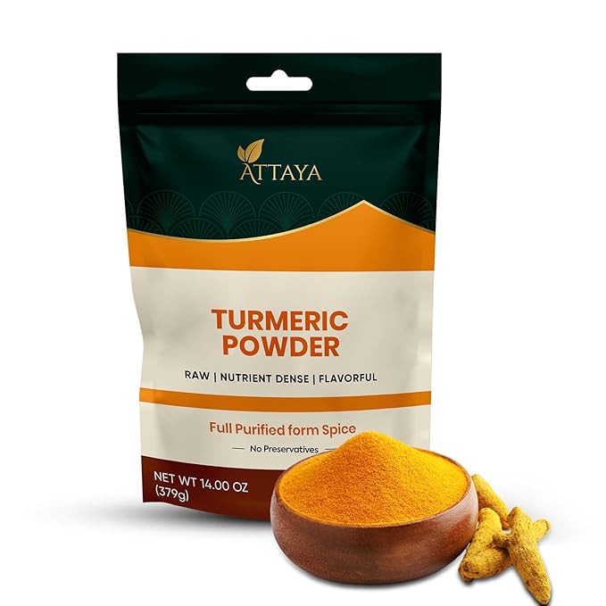 Attaya Ground Turmeric Powder, 14 oz - Non GMO - Turmeric Root Powder For Cooking - Tumeric Powder - Sustainably Grown