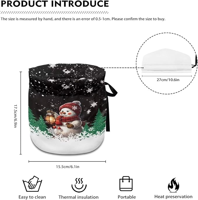 Cute Snowman Tea Cozy for Teapot Insulated for Christmas Keep Warm Tea Kettle Dust Cover for Kitchen Home Decor Cotton Tea Cup Warmer Cozy Tea Pot Cover for Gifts Mom, Wife, Friends