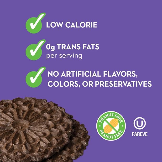 Reko Pizzelle Authentic Italian Style Waffle Cookie, Chocolate, 7 Ounce (Pack of 1)