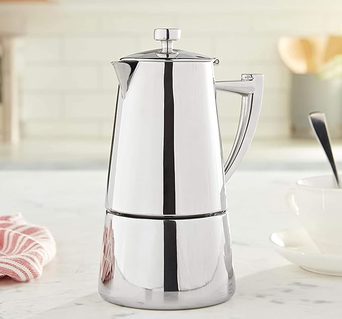 Cuisinox COF-10R Roma 10-Cup Stainless Steel Stovetop Moka Espresso Maker
