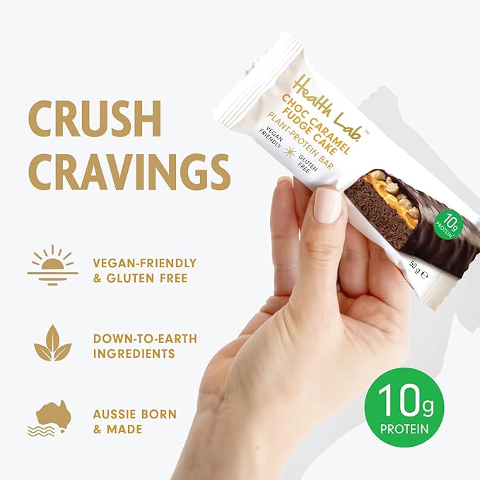 Health Lab - Gluten Free Protein Bars - Choc Caramel Fudge Cake 750 gm - (Pack of 15)