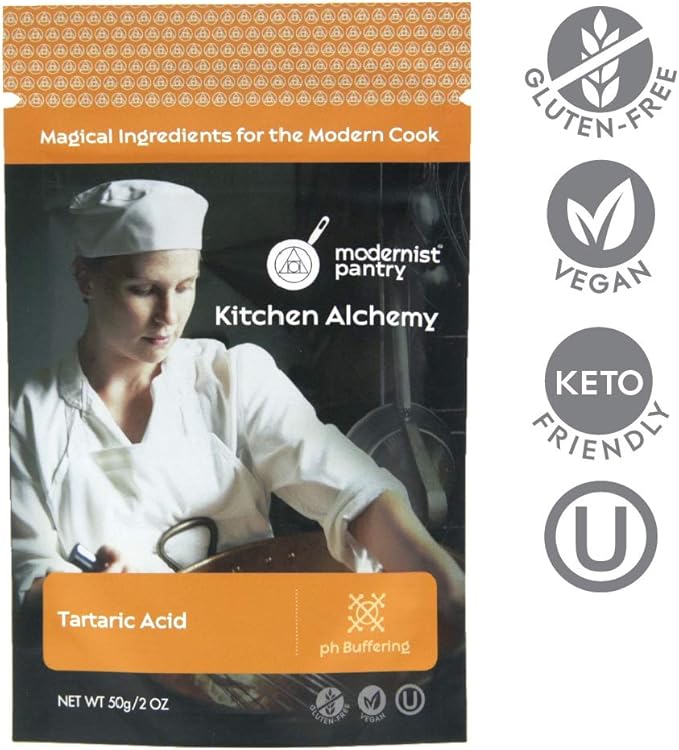 Pure Tartaric Acid ⊘ Non-GMO Gluten-Free Vegan OU Kosher Certified - 50g/2oz