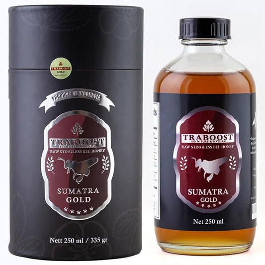 Traboost Stinglees Bee Honey from Sumatra Indonesia GOLD (Sweeter) | 250 ML