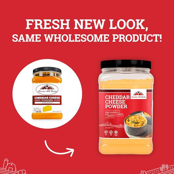 Hoosier Hill Farm Cheddar Cheese Powder, Cheese Lovers, 2.5LB (Pack of 1)
