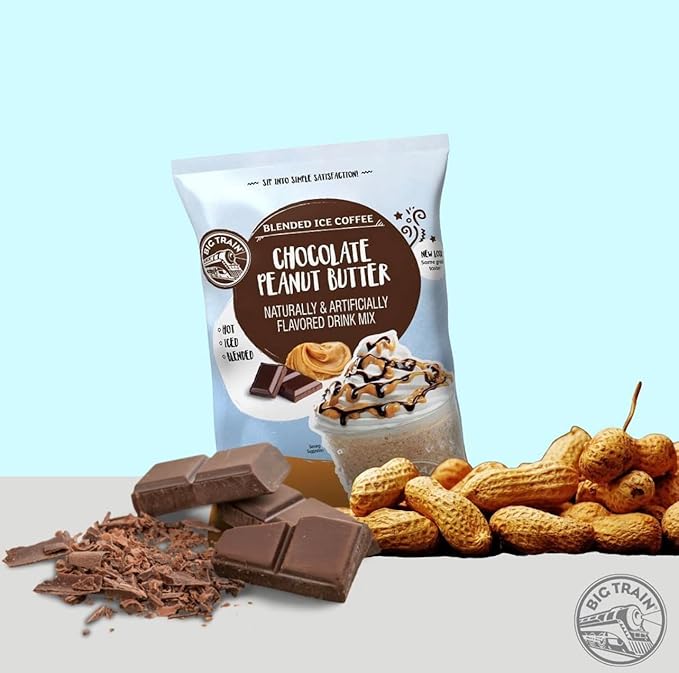 Big Train Chocolate Peanut Butter Blended Ice Coffee Beverage Mix, 3.5 Pound (Pack of 1)
