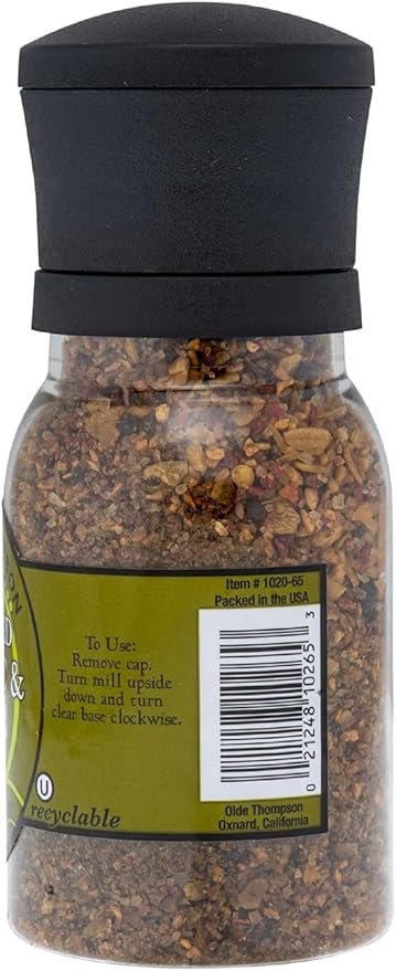 Olde Thompson Roasted Garlic & Herb Grinder, Salt and Spice Blend, 5.9 Ounce