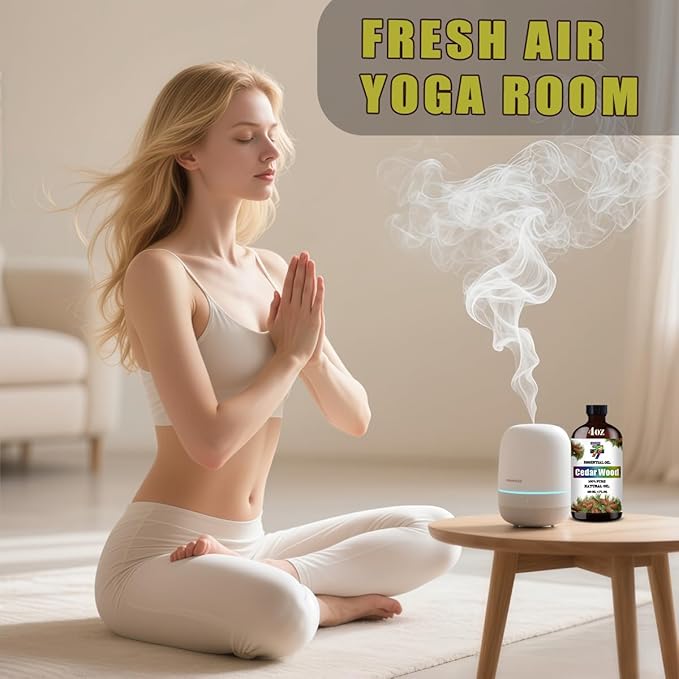 Cedar Wood Essential Oil (4 oz/120 ml) ??Cedar Wood Oils for Aromatherapy, diffusers, humidifiers, Home fragrances, DIY Skincare, soap Making, DIY Candle, Relaxation, Yoga, and Meditation