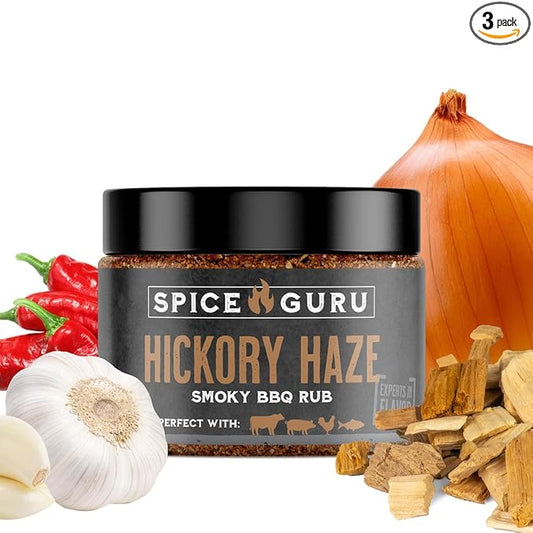 Spice Guru Hickory Haze BBQ Rub - Gifts for Men Who Cook, Gifts for Dad, Men Gifts, Dad Birthday Gift - Spices and Seasonings Sets - Steak Seasoning - Seasoning for Cooking and Grilling