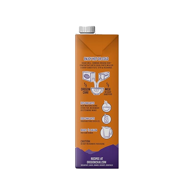 Oregon Chai Salted Caramel Concentrate, 32 Fluid Ounce (Pack of 6)