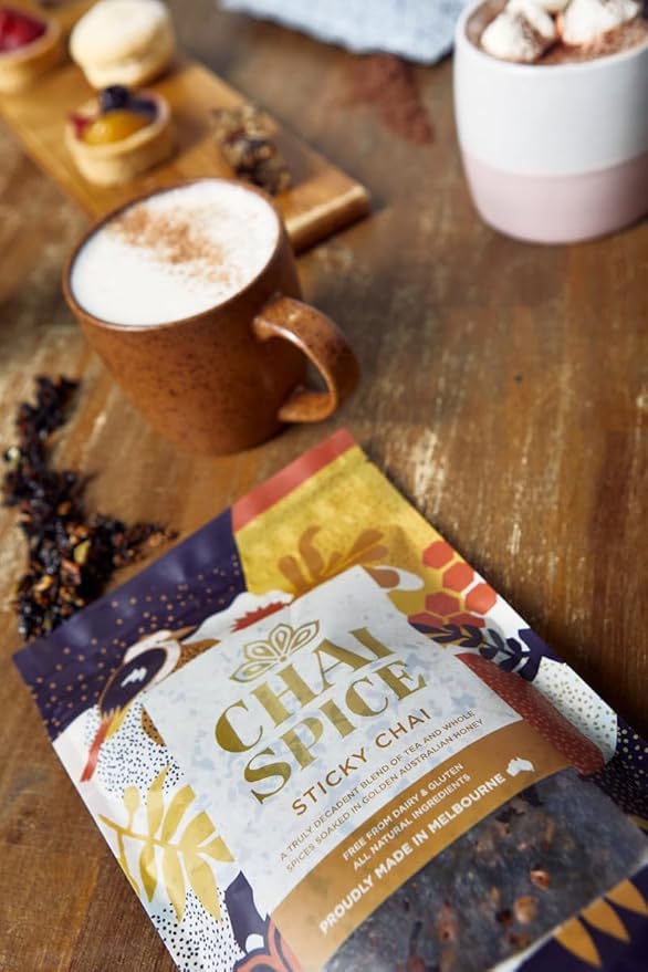 Chai Spice Sticky Chai - 250g 16 Serves 100% Natural Whole Spices Chai Tea | Sugar Free | Gluten Free | No Additive Syrups | Concentrates or Preservatives