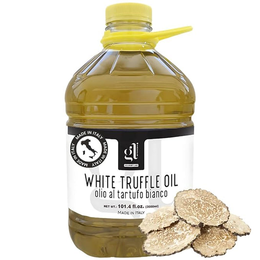 White Truffle Oil Bulk 3 liters (97 fl.oz), Non-GMO, Foodservice Truffle Oil, Made in Italy, GL Truffle Gourmet Line