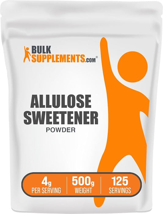 BulkSupplements.com Allulose Powder - Allulose Sweetener, Sugar Substitutes for Baking, Sugar Alternative - Pure & Gluten Free, 4g per Servings, 500g (1.1 lbs) (Pack of 1)