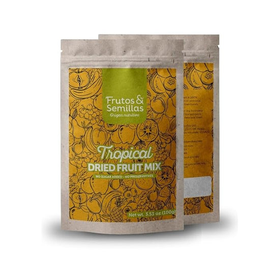 Frutos & Semillas Tropical Burst Dried Fruit Mix: Pineapple, Mango, Papaya, Strawberry & Banana (3.5 oz)