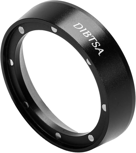 Magnetic Espresso Dosing Funnel, Coffee Dosing Ring, Anodized Aluminum with 8 Magnetized Compatible with 58mm Portafilter, Black