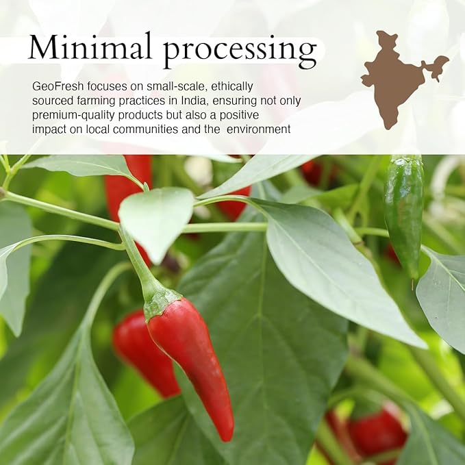 Geo-Fresh Organic Cayenne Pepper Powder, 1.76 oz (50g) ??Spicy & Aromatic Cayenne Chili Powder Organic ??Pure Ground Red Pepper Powder ??USDA Certified Organic ??Non-GMO ??Kosher ??Gluten-Free ??Product of India