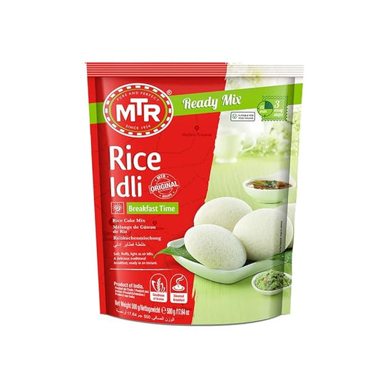 MTR Instant Rice Idli Mix - Ready to Cook Authentic Indian Breakfast, Lunch, Dinner or Snack Meal - No Added Preservatives - A Quick & Easy Recipe Suitable for Vegetarians - (500g, Pack of 1)