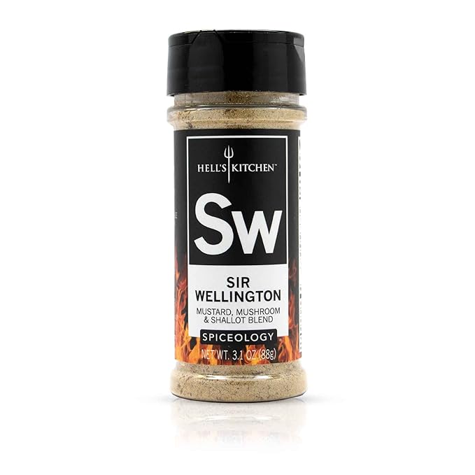 Spiceology & Hell's Kitchen - Sir Wellington - Mustard, Mushroom and Shallot Spice Blend - Savory Meat Seasoning - 3.2 oz