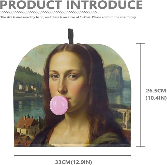 The Mona Lisa Teapot Tea Pot Dust Cover Teapot Cozies Insulation and Keep Warm Kitchen Accessory for Home Kitchen Office Holiday Party D챕cor