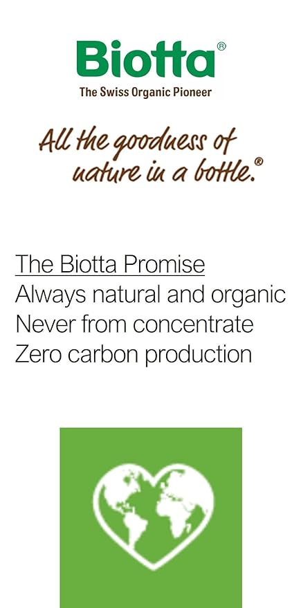 Biotta Organic Carrot Juice - 100% Vegetable Juice for Energy, Immunity & Wellness - Excellent Source of Nutrients - All Natural, Non-GMO, Gluten-Free (16.9 Fl Oz, Pack of 6)