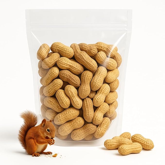 Sky | Premium USA Grown, Raw Peanuts in Shell for Squirrels, 2.5lb | Jumbo Unsalted Peanuts in The Shell.