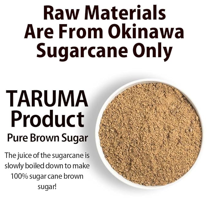 Brown Sugar Powder, Made in Japan,Only Sugarcane, Clean Eating, Rich in minerals,Vitamin B,Rich in iron,Low GI sweetener,Gluten Free,Okinawa,Natural,Japanese food,Pack of 1,10oz(300g)