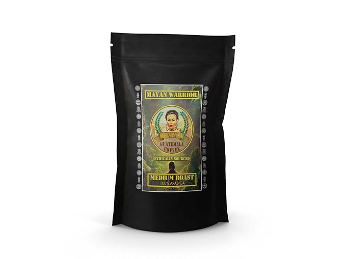 VIA Guatemala Coffee, Medium Roast, Ground Coffee, Single-Origin Arabica Full-Bodied Smooth Flavor, 12 oz, Mayan Warrior