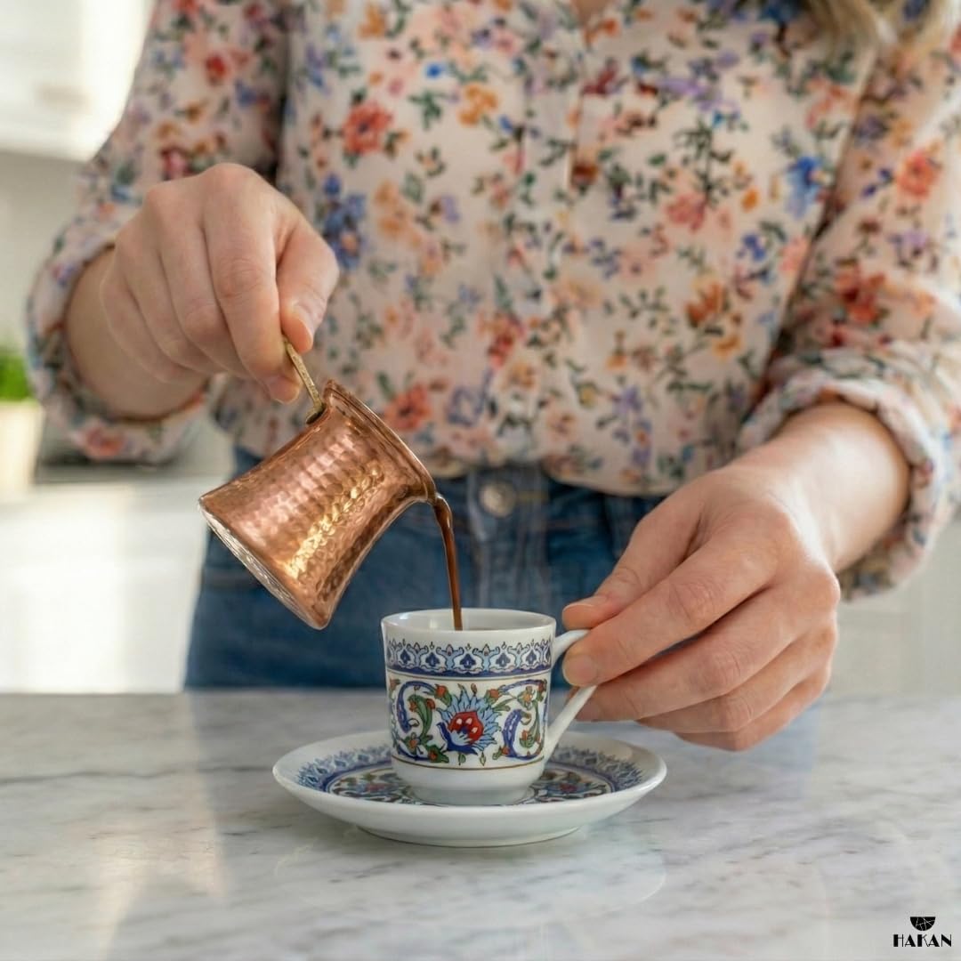 Hakan Turkish Coffee Pot | Stove Top Water Boiler, Coffee Maker, Butter, Chocolate & Milk Warmer |