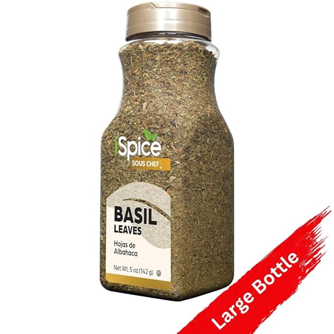Herb Spice | Basil Leaves | 5 oz | Bulk Size | Kosher | Aromatic Herb