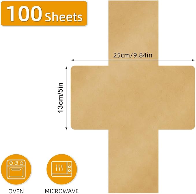 100 Sheets Loaf Pan Liners, Non-Stick Parchment Paper for Baking Toast,Sourdough,Cakes, Banana Bread, Ideal Bread Pan Liners for Baking(Rectangular 10in)