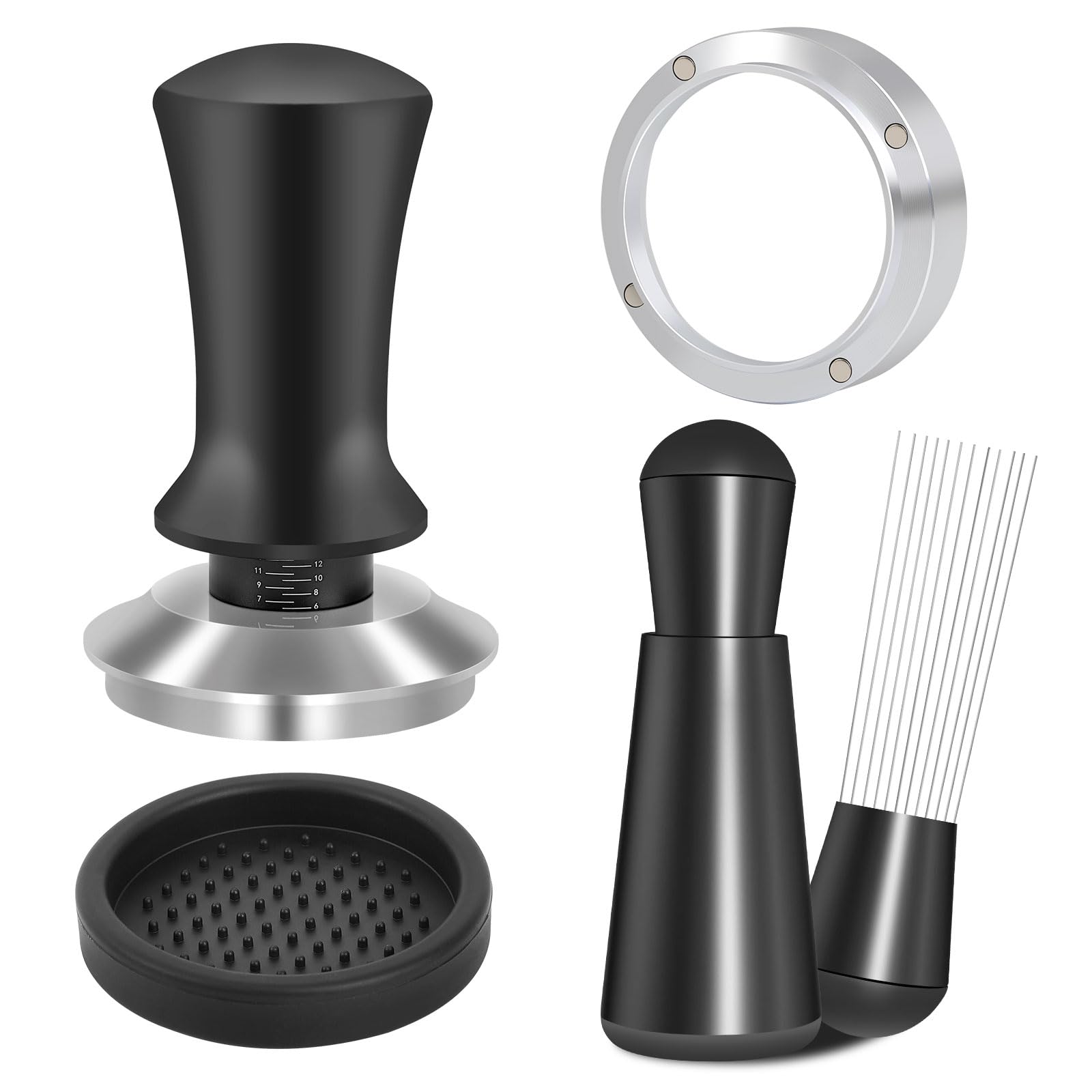 Reoszeank 51mm Espresso Accessories Kit, Tamper, WDT, Dosing Funnel