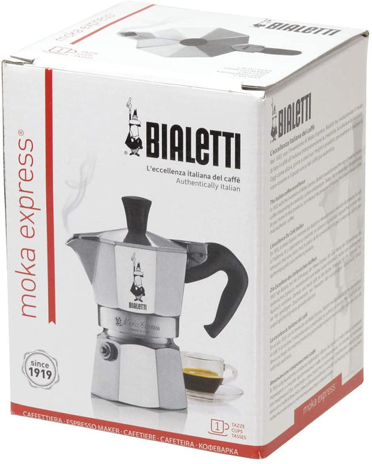 Bialetti - Moka Express: Iconic Stovetop Espresso Maker, Makes Real Italian Coffee, Moka Pot 1 Cup