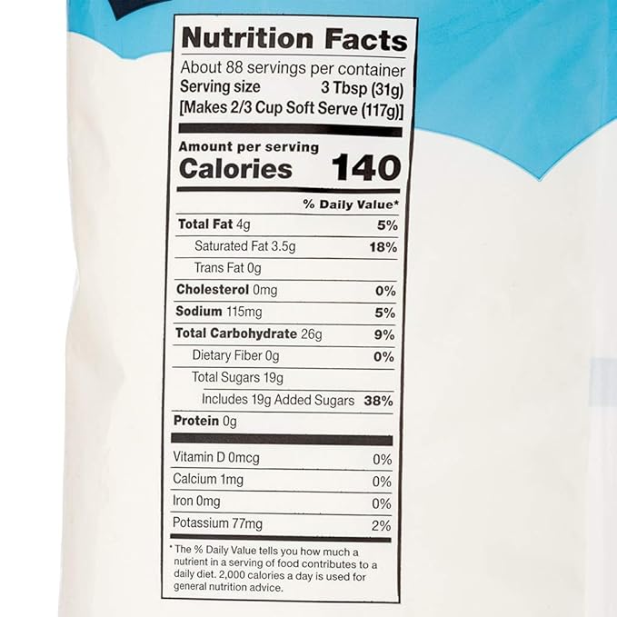 Frostline Vanilla Soft Serve Ice Cream Mix, Lactose & Gluten Free - Just Add Water, Dairy, or Dairy Free Alternative, Use with Blender, Countertop Ice Cream Maker, Soft Serve Machine - 6 lb Bag