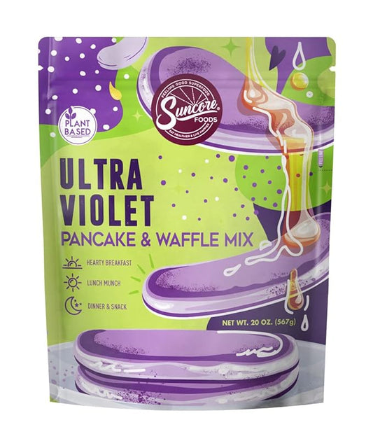 Suncore Foods Ultra Violet Pancake & Waffle Powder Mix, Non-GMO, 20oz (1 Pack)