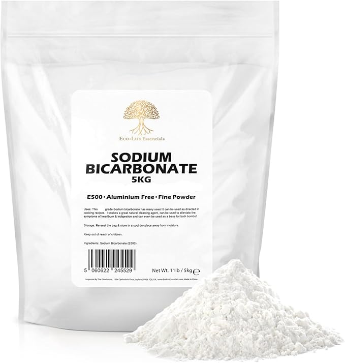Pure Baking Soda, Sodium Bicarbonate (11 lbs.) Food Grade for Cleaning, Baking, Bath Bombs and Teeth, Swimming Pools