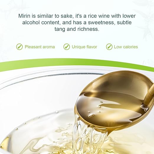 Soeos Mirin Cooking Wine, 16.9 fl oz (2 * 500ml) Pack of 2, Traditional Rice Wine, Authentic Natural Sugar Cooking Wine, Sweet Rice Wine for Cooking and Condiments, Premium Mirin Cooking Wine.