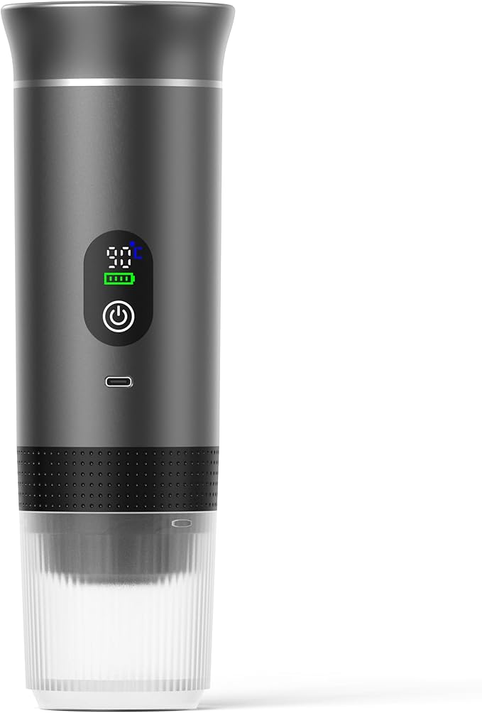 Automatic Espresso Maker ??Dual Hot & Cold Brew ??20 BAR Pressure ??Compact Portable Coffee Machine with Rapid Heating ??Built-In Transparent Cup ??Travel-Friendly Design