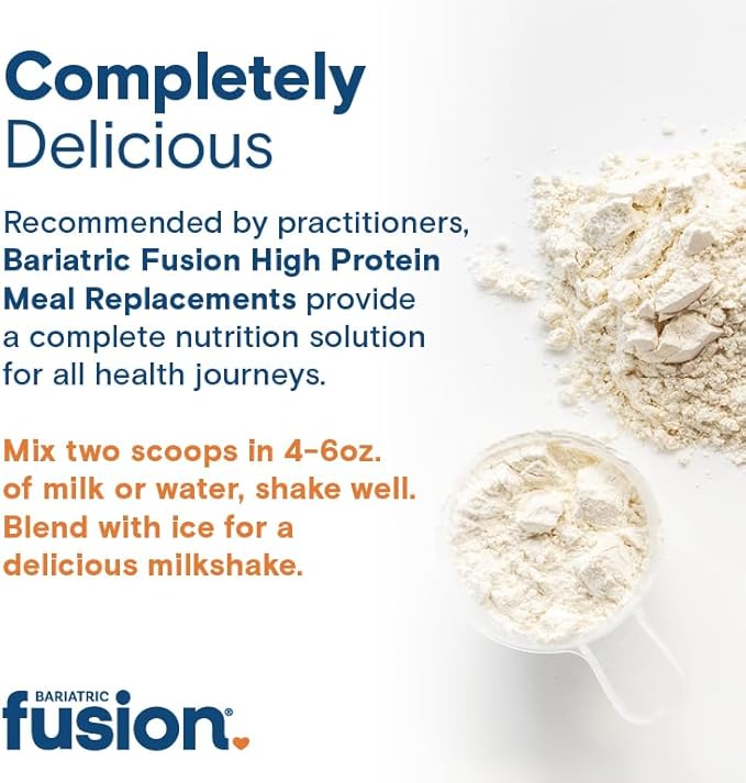 Bariatric Fusion Chocolate High Protein Meal Replacement Shake | 27g Whey Isolate Bariatric Protein Powder | Lactose Free Whey Protein Powder | Gluten and Sugar Free | 21 Servings